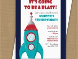 Rocket Ship Birthday Invitations Space Birthday Invitation Rocket Ship Invitation