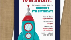 Rocket Ship Birthday Invitations Space Birthday Invitation Rocket Ship Invitation