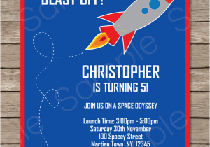 Rocket Ship Birthday Invitations Space Rocket Party Invitations Template Birthday Party