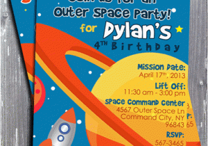 Rocket Ship Birthday Invitations Space Ship Rocket Birthday Party Invitation Space Birthday