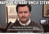 Ron Swanson Birthday Memes Happy Birthday Uncle Steve Ron Swanson Wrong Name Meme