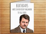 Ron Swanson Birthday Memes Ron Swanson Birthday Card Printable Funny Greeting Card Parks