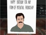 Ron Swanson Birthday Memes Ron Swanson Birthday Card Sarcastic Parks and Rec Card