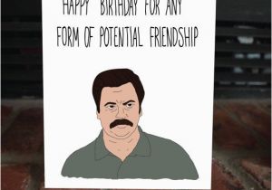 Ron Swanson Birthday Memes Ron Swanson Birthday Card Sarcastic Parks and Rec Card