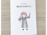 Ron Weasley Birthday Card Ron Card Ron Weasley Harry Potter Harry Potter Card