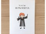 Ron Weasley Birthday Card Ron Weasley Greeting Card Harry Potter Harry Potter