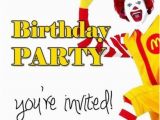 Ronald Mcdonald Birthday Invitations 7 Best Mcdonalds Birthday Party theme Images On Pinterest