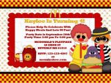 Ronald Mcdonald Birthday Invitations Mcdonald 39 S Ronald Happy Meals Invitationpersonalized