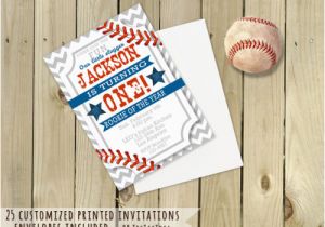 Rookie Of the Year Birthday Invitations 25 Printed Rookie Of the Year Baseball 1st Birthday