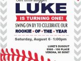 Rookie Of the Year Birthday Invitations Rookie Of the Year Baseball Birthday Invitation 5×7