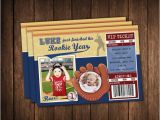 Rookie Of the Year Birthday Invitations Rookie Of the Year Invitation