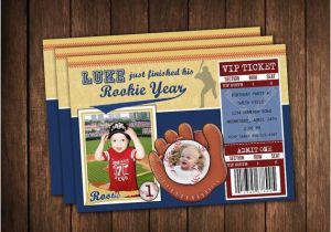 Rookie Of the Year Birthday Invitations Rookie Of the Year Invitation