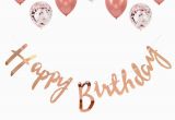 Rose Gold Happy Birthday Banner Printable Lincaier Glitter Paper Happy Birthday Banner Baby Boy Girl
