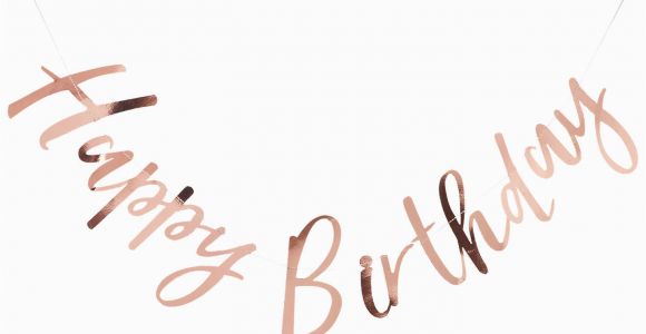 Rose Gold Happy Birthday Banner Uk Ginger Ray Happy Birthday Banner Rose Gold at John Lewis