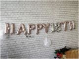 Rose Gold Happy Birthday Banner Uk Happy 18 Th Birthday Banner Garland Rose Gold Silver