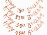 Rose Gold Happy Birthday Banner Uk Polka Dot Sky Happy Birthday Bunting Rose Gold Banner 18