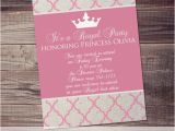 Royal Birthday Party Invitation Wording Customized Quick Ship Color and Wording by Amyssimpledesigns