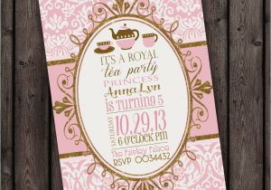 Royal Birthday Party Invitation Wording Customized Wording Tea Party Invitation Royal Tea Party