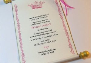 Royal Birthday Party Invitation Wording Royal Birthday Party Scroll Invitation Set by Artfulbeginnings