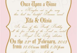 Royal Birthday Party Invitation Wording Royal Princess Birthday Party Invitation Diy by Modpoddesigns