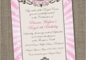Royal Birthday Party Invitation Wording Royal Princess Tiara Printable Birthday Invitation