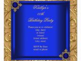 Royal Blue and Gold Birthday Invitations Elegant Birthday Party Royal Blue Damask Gold 5 25 Quot Square