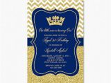 Royal Blue and Gold Birthday Invitations Prince Birthday Party Invitation Royal Blue Gold Birthday