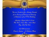 Royal Blue and Gold Birthday Invitations Royal Blue and Gold Party Invitation Zazzle