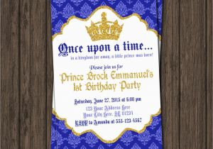 Royal Prince Birthday Party Invitations Prince Birthday Invitation First Birthday Invitations