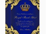 Royal Prince Birthday Party Invitations Prince Birthday Party Thank You Cards Zazzle Com