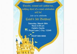 Royal Prince Birthday Party Invitations Royal Prince Castle Knight Birthday Invitation Zazzle