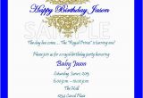 Royal Prince Birthday Party Invitations solutions event Design by Kelly Royal Prince theme