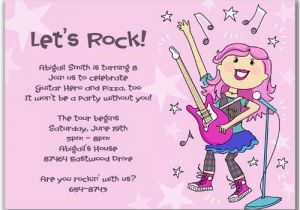 Rsvp Birthday Invitation Sample Invite Wording Rsvp Rockstar Party Pinterest