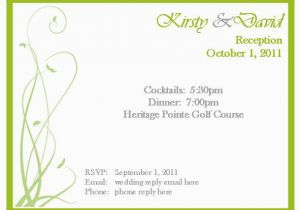 Rsvp Birthday Invitation Sample Rsvp Invitation Template Best Template Collection