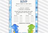 Rsvp Cards for Birthday Party Birthday Rsvp Cards Notes Polka Dots Green Blue Dragon Baby