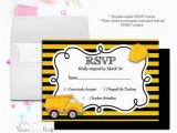 Rsvp Cards for Birthday Party Construction Party Rsvp Card Birthday Party Rsvp Reply