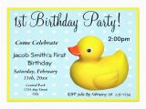 Rubber Ducky 1st Birthday Invitations First Birthday Rubber Ducky Personalized Invitation Zazzle