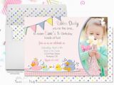 Rubber Ducky 1st Birthday Invitations Rubber Duck Party Invitation Girls 1st Birthday