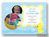 Rubber Ducky 1st Birthday Invitations Rubber Ducky Birthday Invitation Printable Boy with Multi