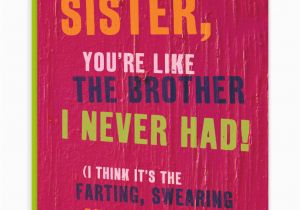 Rude Brother Birthday Cards Brainbox Candy Sister Sis Birthday Greeting Cards Funny
