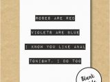 Rude Happy Birthday Quotes Rude Funny Roses are Red Anal Poem Birthday Day Card