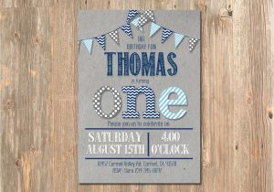 Rustic 1st Birthday Invitations First Birthday Invitation Boy 39 S 1st Party Invite Rustic