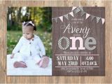 Rustic 1st Birthday Invitations Items Similar to 1st First Birthday Invitation Rustic