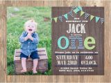 Rustic 1st Birthday Invitations Items Similar to First Birthday Invitation Boy 39 S 1st