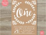 Rustic 1st Birthday Invitations Items Similar to Rustic Kraft First Birthday Invitation