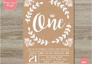 Rustic 1st Birthday Invitations Items Similar to Rustic Kraft First Birthday Invitation