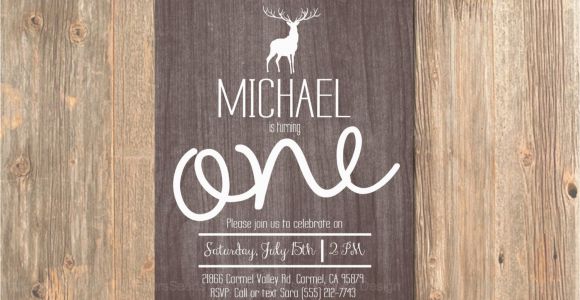 Rustic 1st Birthday Invitations Rustic Birthday Invitation Boy 39 S First 1st 2nd 3rd