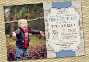 Rustic 1st Birthday Invitations Rustic First Birthday Invitation Rustic Country Wood