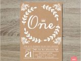 Rustic 1st Birthday Invitations Rustic Kraft First Birthday Invitation by Bonnesoireedesigns