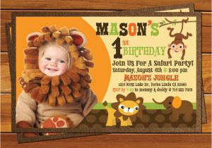 Safari 1st Birthday Invitations Boy Birthday Invitations Custom Invitations and
